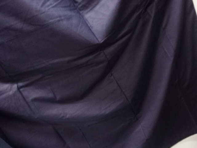  亀甲絣柄織り出し西陣お召男物着物アンサンブル(キングサイズ)